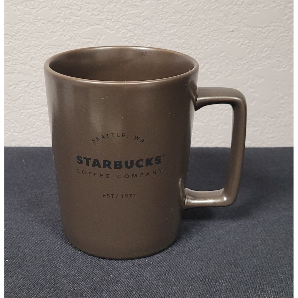 Starbucks Seattle, WA Matte Brown Ceramic 16 oz Coffee Mug 2016